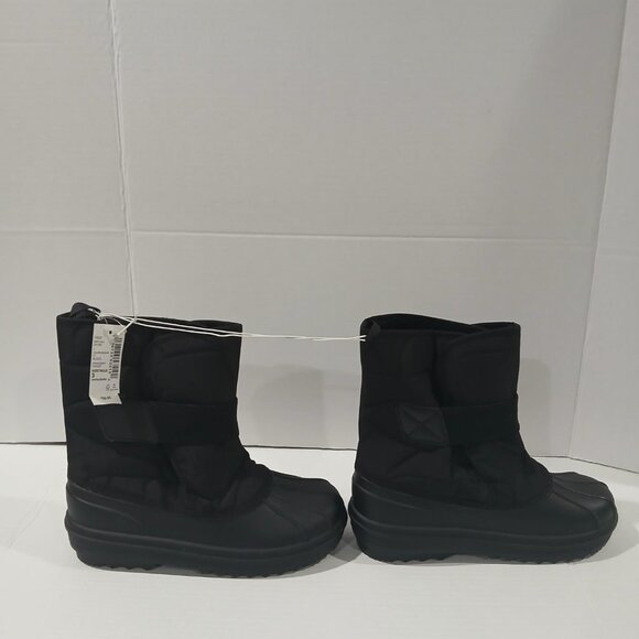The Children s Place Black Snow Winter Boots Size 3 youth Kids Faux Fur Lining. - Picture 9 of 14